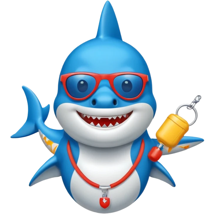 A shark that’s Lifeguard  emoji