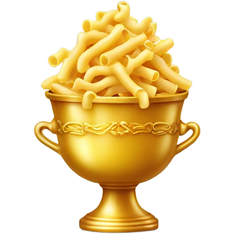 Bowl of Macaroni Golden Trophy  emoji