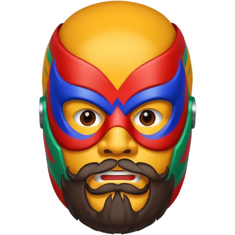Luchador with beard emoji
