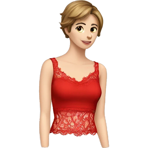 Red top with lace emoji