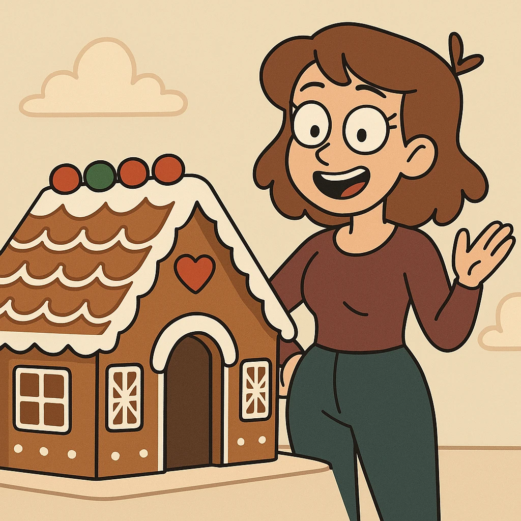 gingerbread house emoji