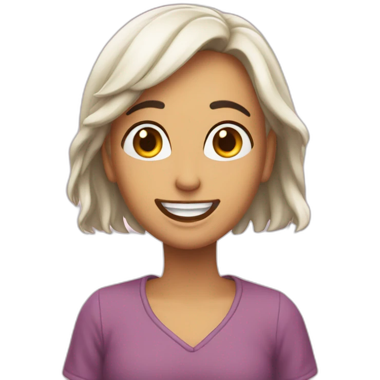 Blanca riendo emoji