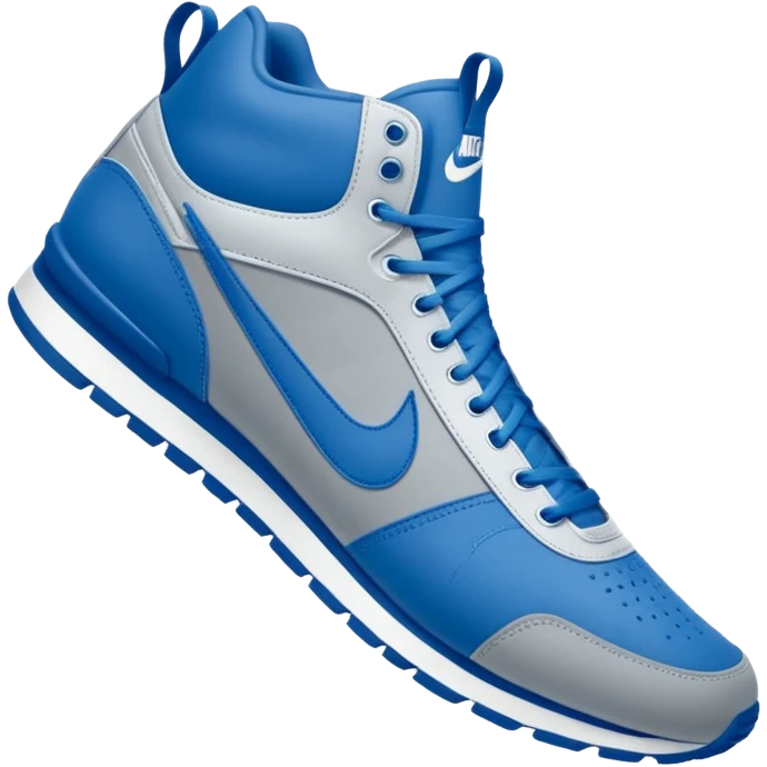 Tiburon Con 3 Aletas Actuando Como Piernas Con Zapatillas Azules Y El Logo De Nike Blanco emoji