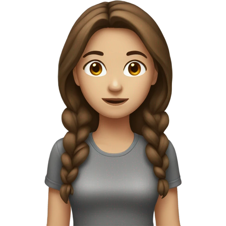 Girl with brown hair emoji