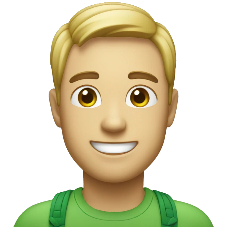 an icon for very happy having an awesome day in green emoji