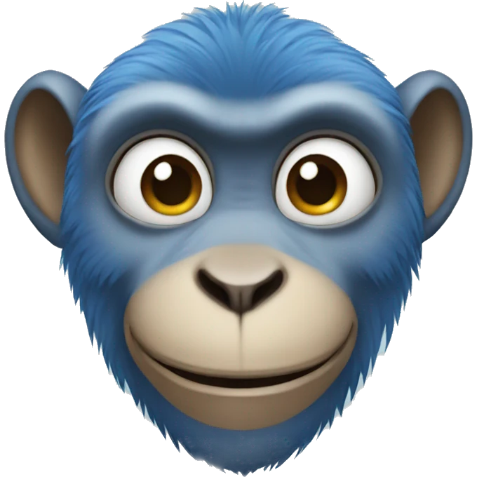 Blue monkey emoji