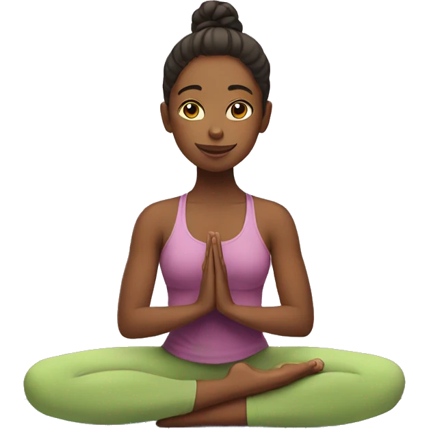 Girl doing yoga  emoji
