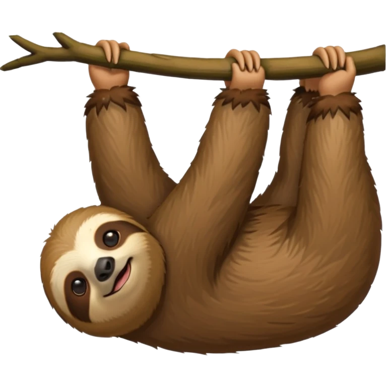 Сделай эмоджи ленивца в лежачем положении  emoji