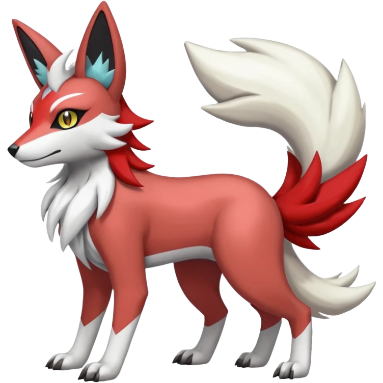 WereGarurumon-Lycanroc-Meloetta-Renamon-Zangoose-fusion-hybrid-creature (full body) emoji