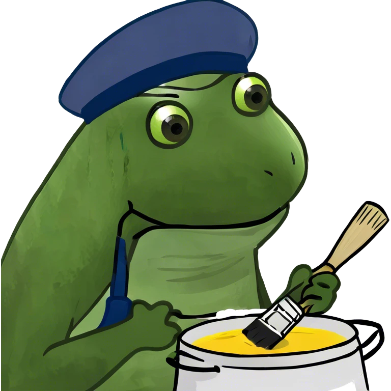 hole bufo is draiwng and painting emoji