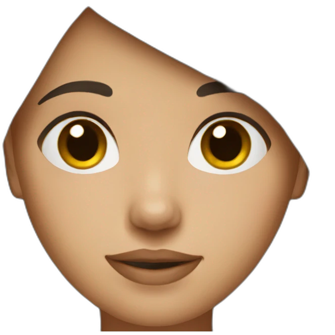 Girl with medium dark brown hair emoji