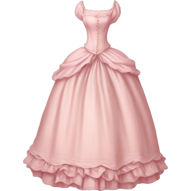 rococo pale pink dress emoji