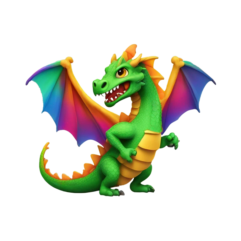 Dragon eating a taco emoji
