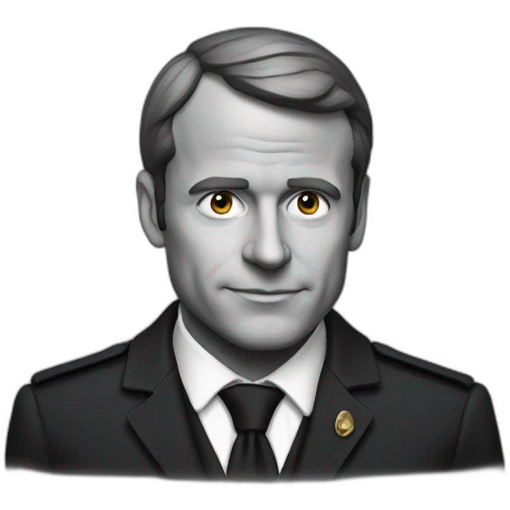 Macron noir emoji