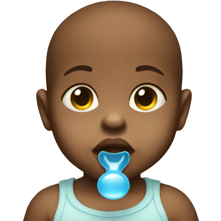 baby with pacifier in mouth emoji