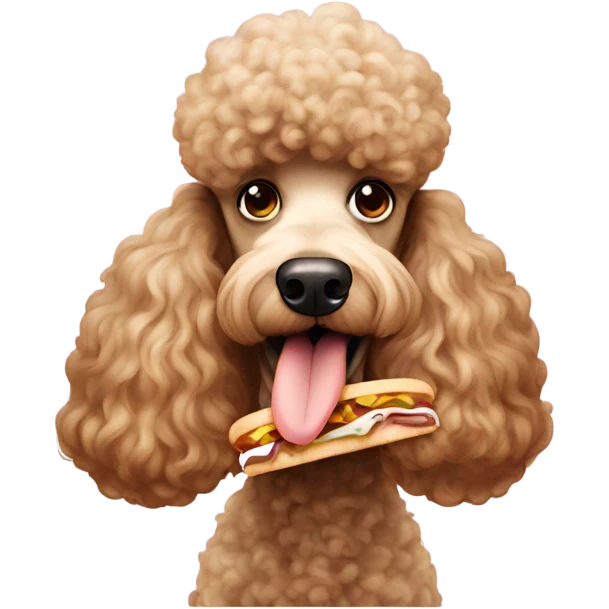 Poodle begging for a sandwich  emoji