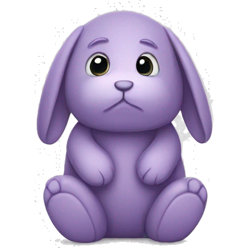 sad jellycat rabbit  emoji