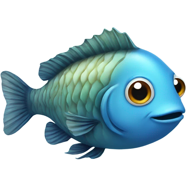 Fish swimming in larva  emoji
