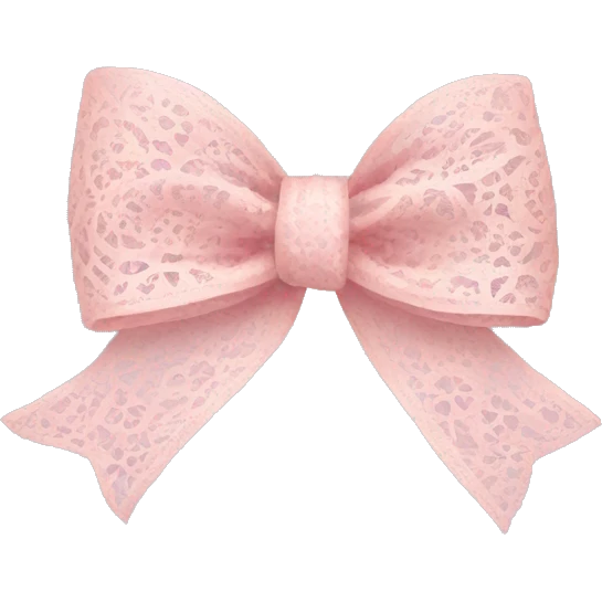 light pink lacey bow  emoji