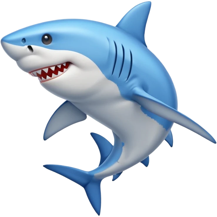 Shark with legs wearing blue shoes emoji