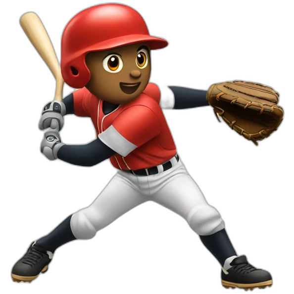 A baseball being hit emoji