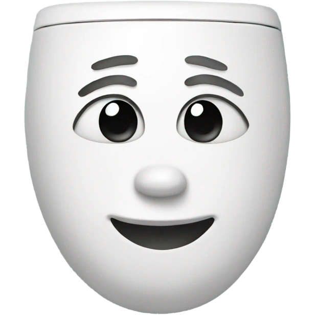 toilet seat with face emoji