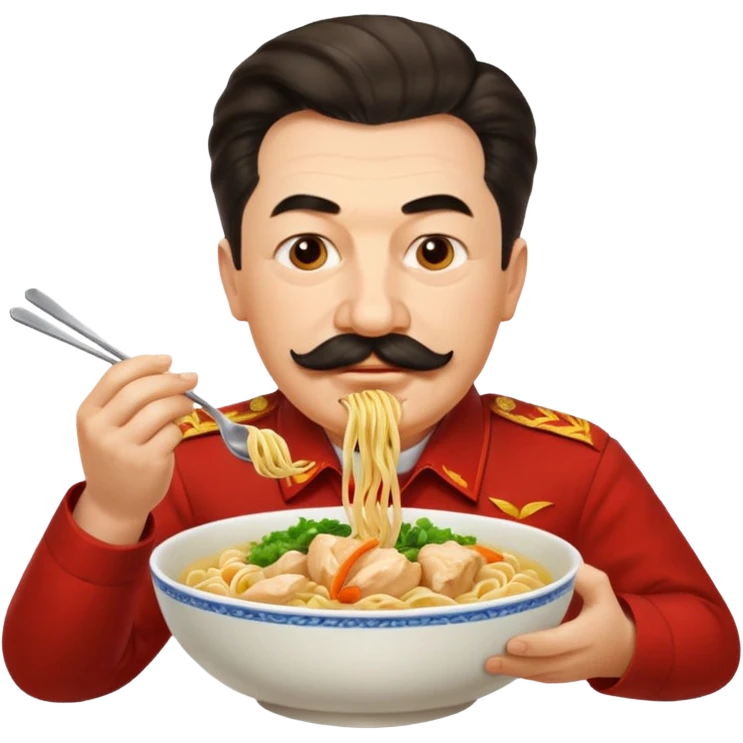 Stalin ăn mì gà emoji