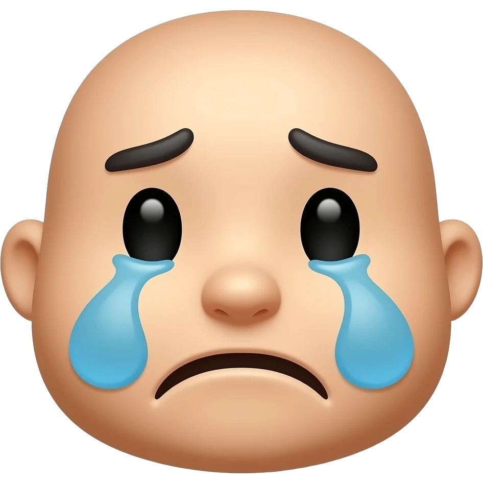 Cabeça de rosto chorando -Emojis.com-Pien emoji