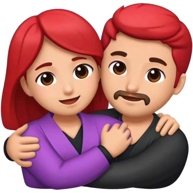 Abrazo hombre y mujer emoji