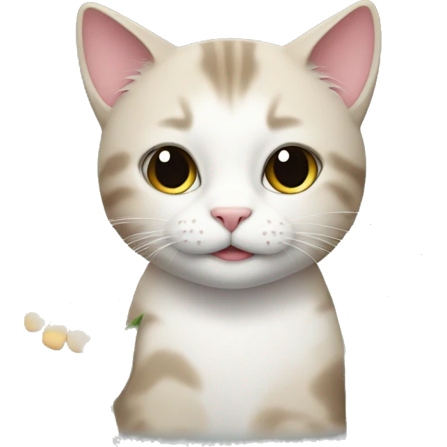 cat with flower emoji
