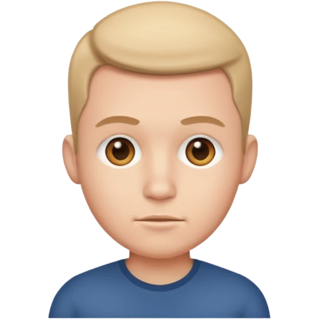 very big head and small body male emoji