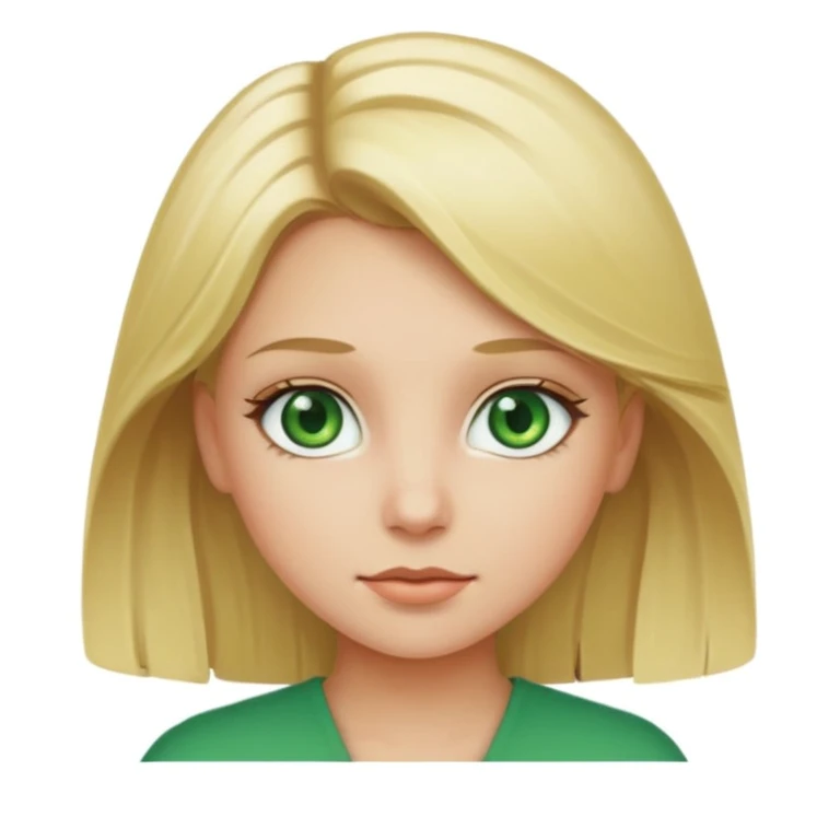 Girl blonde Green eyes emoji