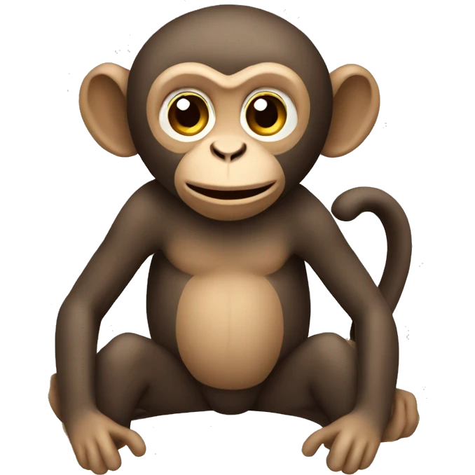 Monkey used a mobile  emoji