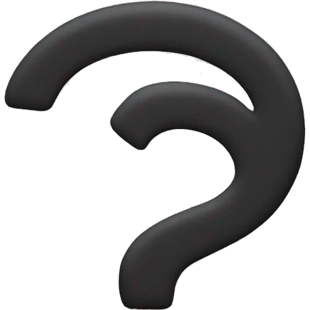 black THE QUESTION MARK emoji