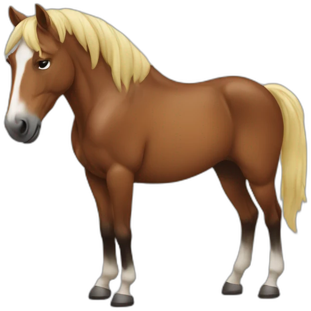 Horse drunk emoji