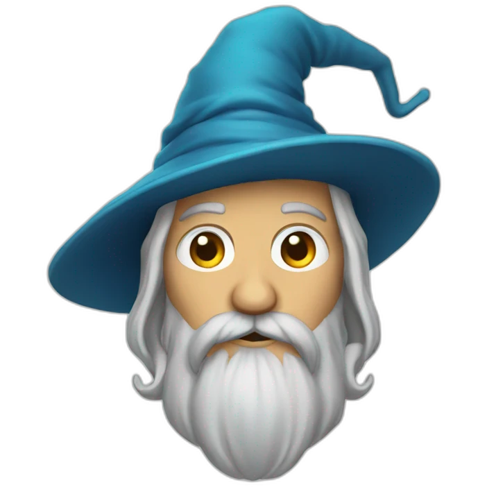 wizard with hand on beard emoji