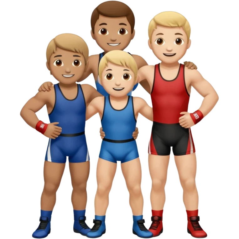 élèves quicoopèrent en faisant de la lutte  emoji