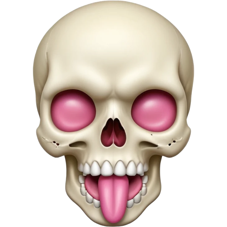 Skull sticking out its tongue  emoji