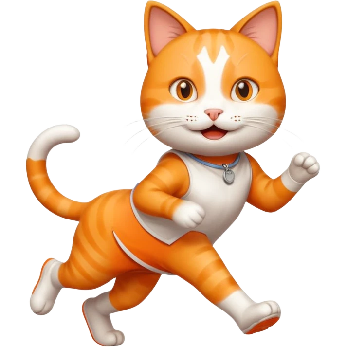 happy cat finishing a marathon emoji