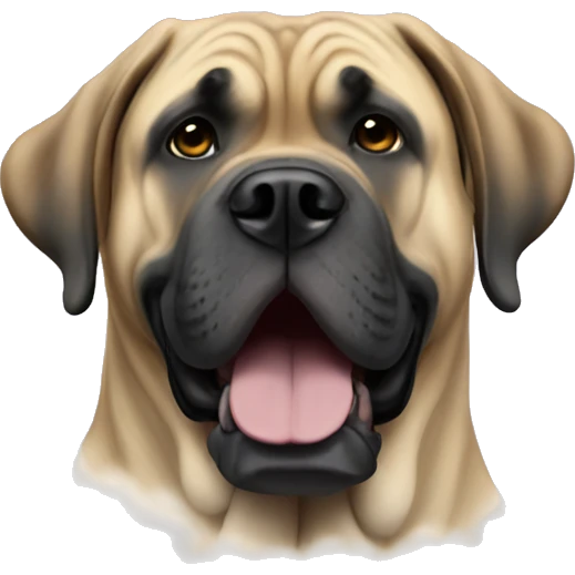 English mastiff waving from heaven emoji