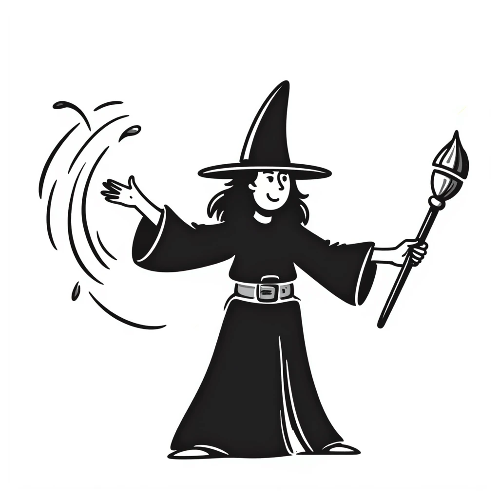 Wizard casting spell in medieval village emoji
