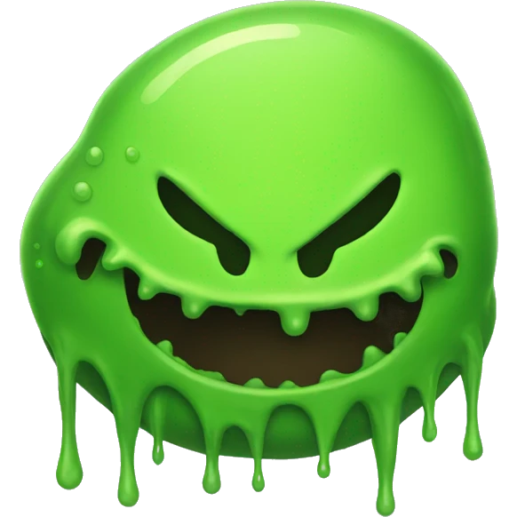 Evil green slime emoji