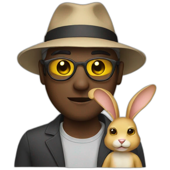 man with a rabbit mask emoji