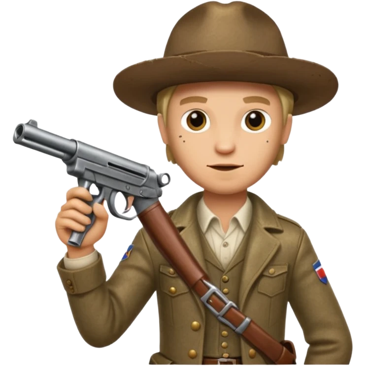 Dutch van der linde holding Tommy gun emoji