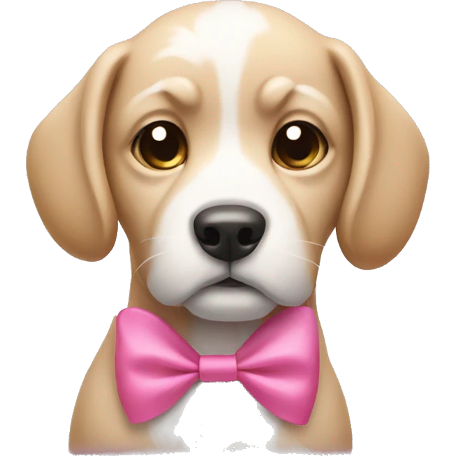 Dog with pink bow emoji