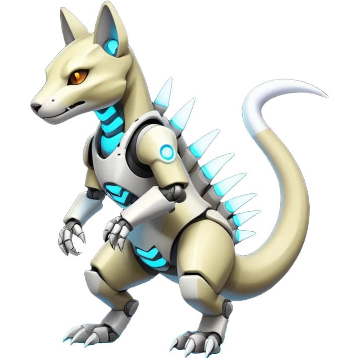 Pretty Cyberpunky Cool Marowak-Feline-hybrid (full body) emoji