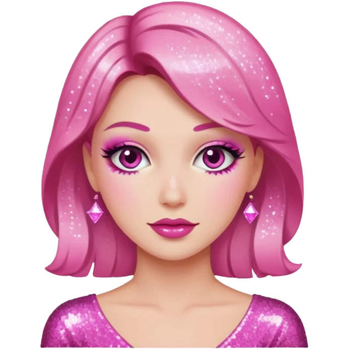 glitter pink sexy emoji