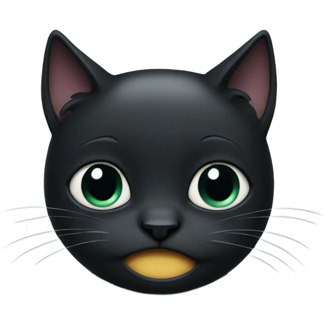 Crying black cat emoji