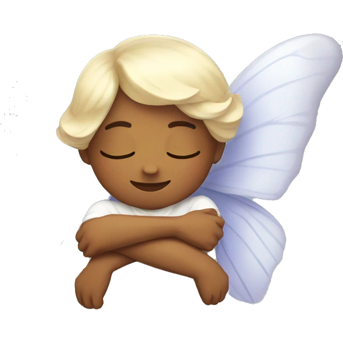 butterfly angel hug emoji