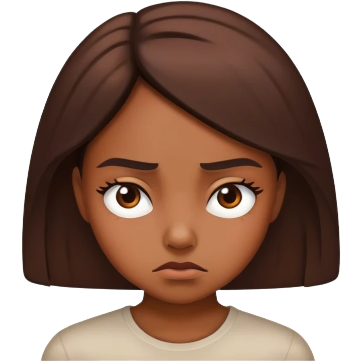 Girl looking annoyed  emoji